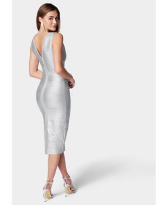 Women's Bandage Metallic Dress