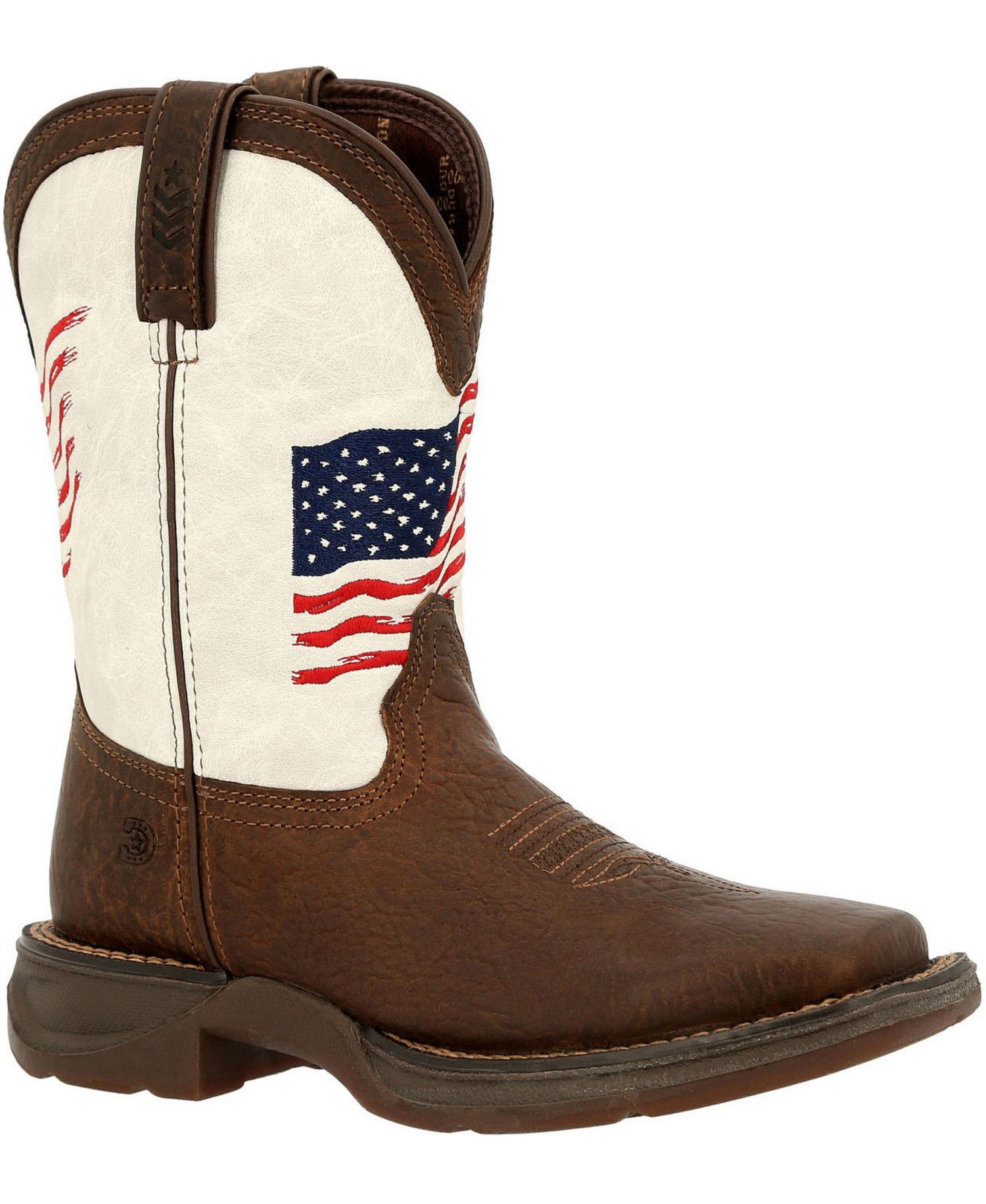 Lil' Rebel by Big Kids Distressed Flag Western Boot