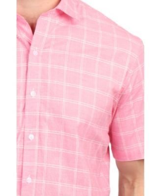 Tailorbyrd Mens Windowpane Short Sleeve Shirt 16990₽