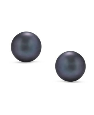 Basic Simple Bead Ball Freshwater Cultured Pearl Stud Earrings .925 Sterling Silver 7MM