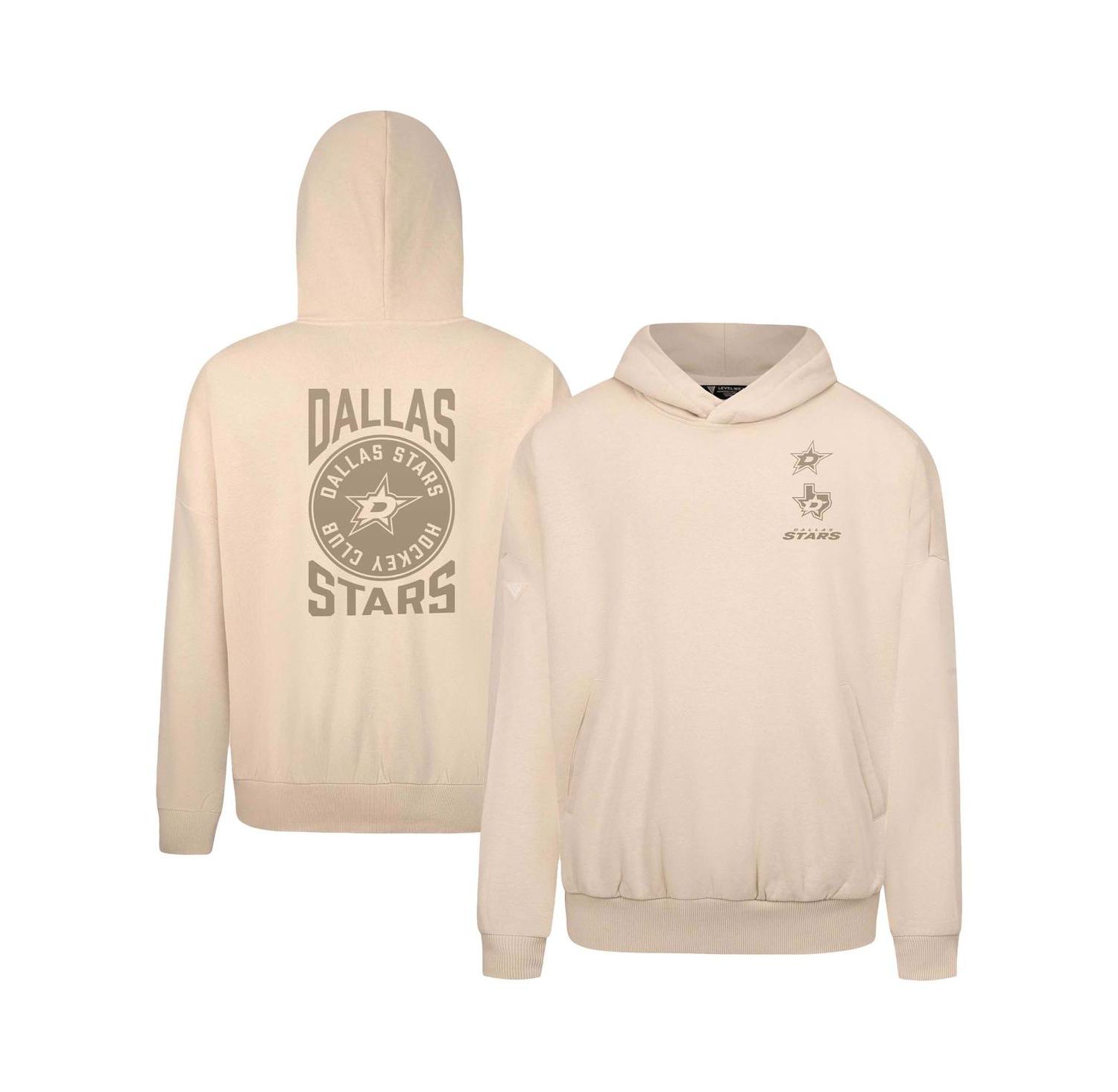 Men's Cream Dallas Stars Contact Stamp Pullover Hoodie