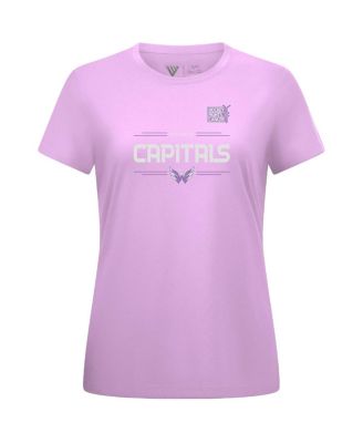 LevelWear Womens Alexander Ovechkin Lavender Washington Capitals Hockey Fights Cancer Anthem Name Number T-Shirt 10490₽
