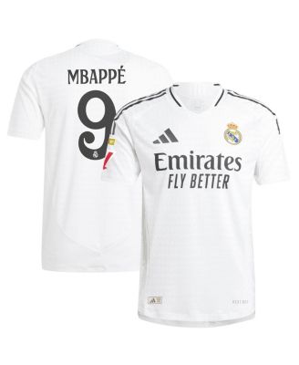 adidas - Men's Kylian Mbapp&eacute; White Real Madrid 2024/25 Home Authentic Player Jersey