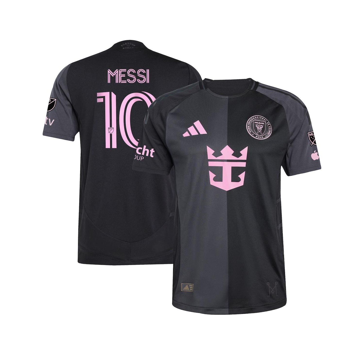 Men's Lionel Messi Black Inter Miami CF 2025 The Fortitude Kit Authentic Player Jersey