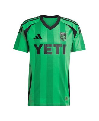 Мужская футболка Adidas Brandon Vazquez Green Austin FC 2025 The Heartbeat, точная копия формы игрока