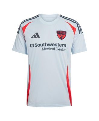 Мужская футболка Adidas Luciano Acosta светло-синего цвета FC Dallas 2025 года выпуска, точная копия формы Inferno.