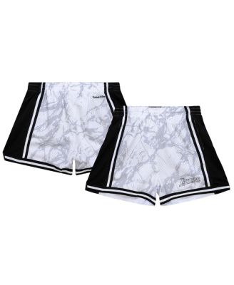 Mitchell & Ness - Women's White Los Angeles Lakers Hardwood Classics Marble Shorts