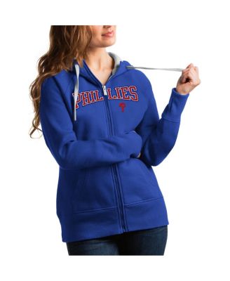 Antigua - Women's Royal Philadelphia Phillies Team Logo Victory Full-Zip Hoodie