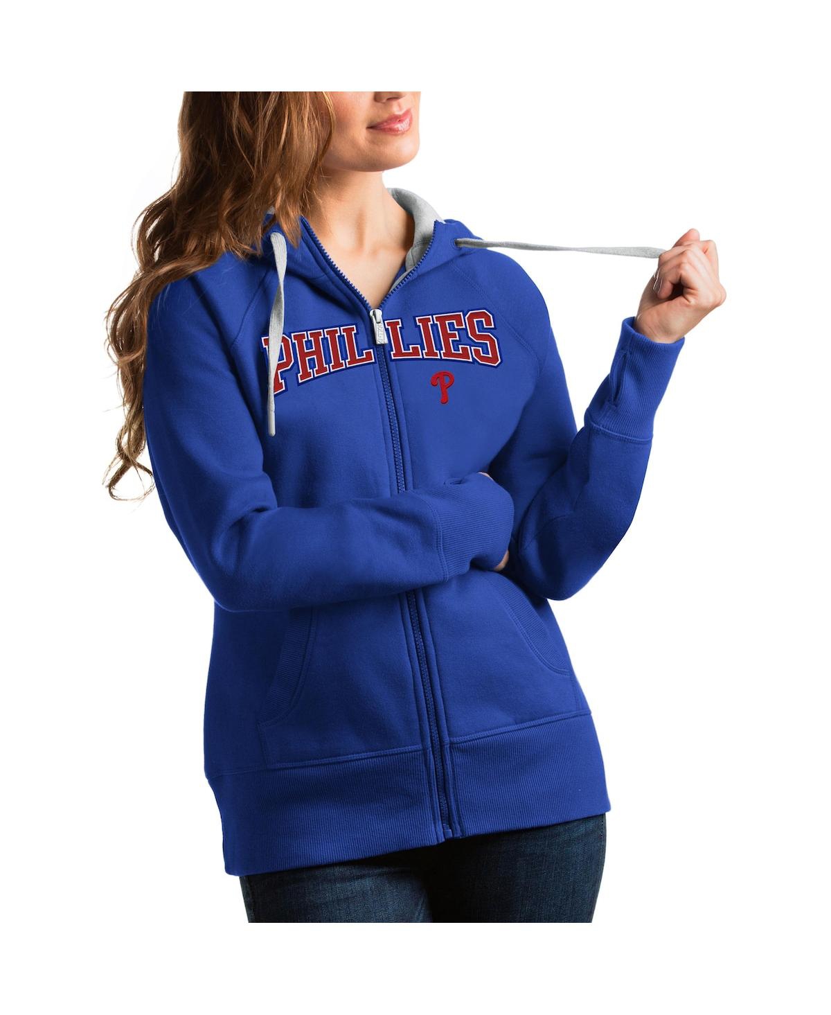 Women's Royal Philadelphia Phillies Team Logo Victory Full-Zip Hoodie - Royal