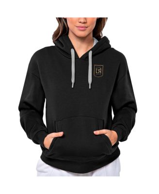 Женская черная толстовка-пуловер с логотипом команды LAFC Victory от Antigua