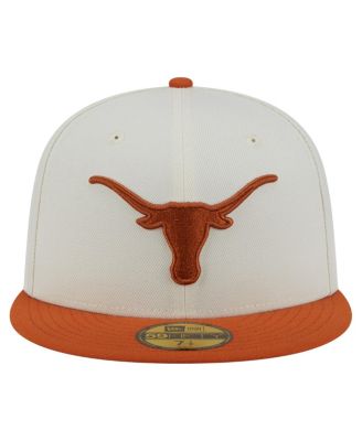 Мужская приталенная шляпа New Era кремового цвета Texas Longhorns Chrome 59 размера 