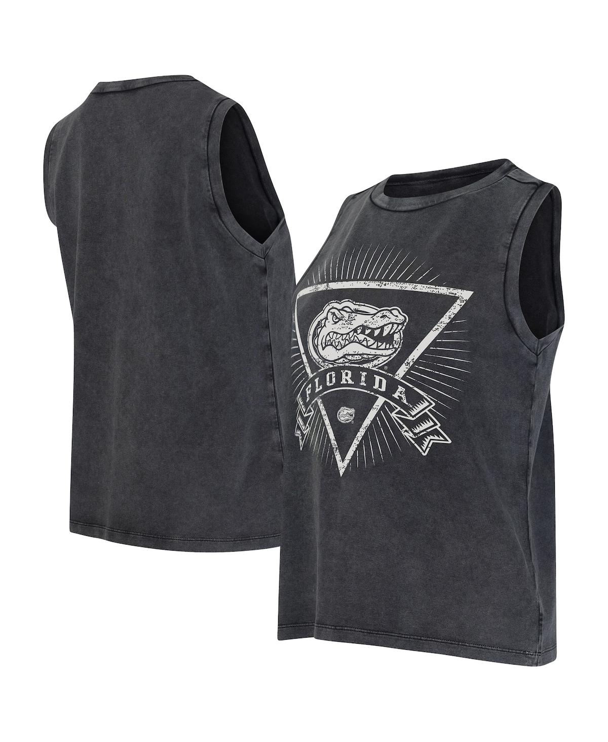 Concepts Sport Women's Charcoal Florida Gators Distressed Market French Terry Tank Top