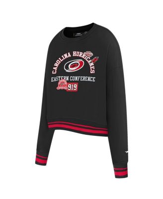 Женская укороченная толстовка-пуловер Pro Standard черного цвета с кодом города Carolina Hurricanes