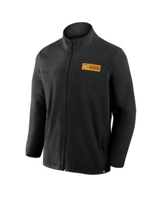 Мужская черная куртка Fanatics Pittsburgh Penguins Home Ice Fleece из флиса на молнии