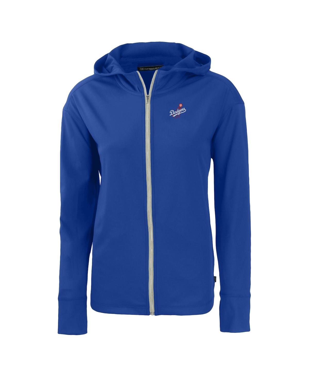 CUTTER & BUCK WOMEN'S ROYAL LOS ANGELES DODGERS DAYBREAK ECO FULL-ZIP HOODIE JACKET 