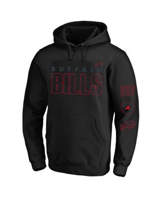 Черный фанатики мужские Баффало большой высокий флисовый пуловер с капюшоном