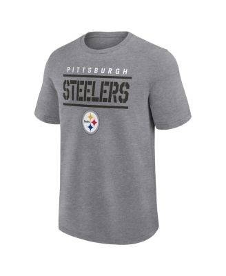Мужская футболка Fanatics Heather Grey Pittsburgh Steelers Big Tall высшего качества от Fanatics