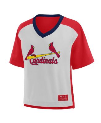 Женская красно-графитовая футболка Fanatics St. Louis Cardinals с V-образным вырезом в стиле Оверсайз Race To Win