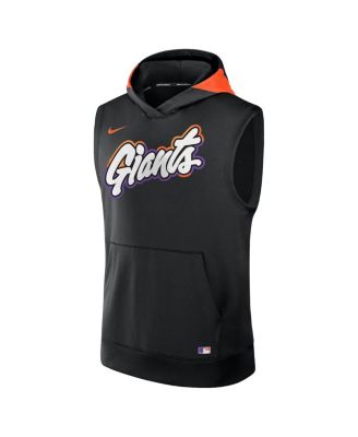 Men's Black San Francisco Giants 2025 City Connect Performance Sleeveless Pullover Hoodie