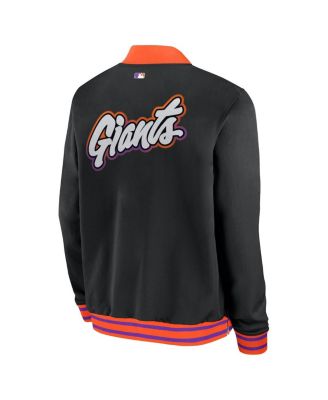 Men's Black San Francisco Giants 2025 City Connect Authentic Collection Full-Zip Bomber Jacket