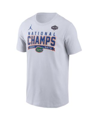 Мужская футболка Jordan's White Florida Gators 2025 NCAA для национальных чемпионов по баскетболу среди мужчин