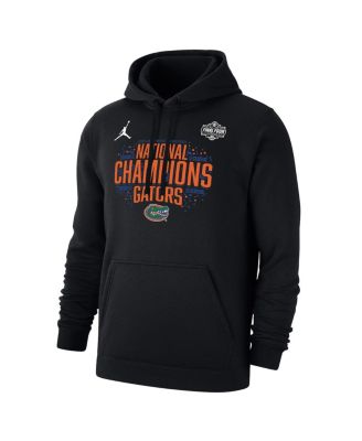 Мужская толстовка Jordan's Black Florida Gators 2025 NCAA для мужчин, пуловер для раздевалки национальных чемпионов по баскетболу, толстовка с капюшоном