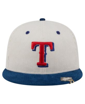 Мужская двухцветная вельветовая шляпа New Era кремового цвета/Royal Texas Rangers 59 размера 