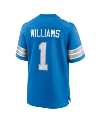 Men's Jameson Williams Blue Detroit Lions Game Player Jersey