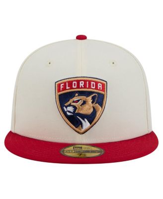 Мужская белая хромированная двухцветная приталенная шляпа Florida Panthers New Era белого цвета размером 59 футов ПЯТЬДЕСЯТ дюймов