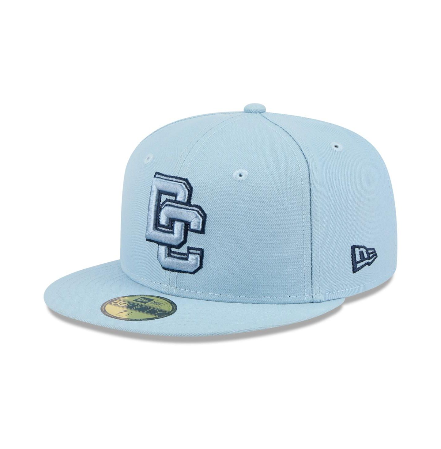 Мужские головные уборы New Era Light Blue Washington Nationals 2025 City Connect Fan Pack 59FIFTY Fitted Hat — фото 1