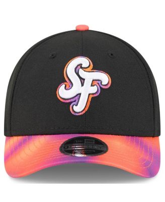 Мужская черно-оранжевая шляпа New Era San Francisco Giants 2025 City Connect с регулируемой длиной 9 ФУТОВ и 12 дюймов с тульей