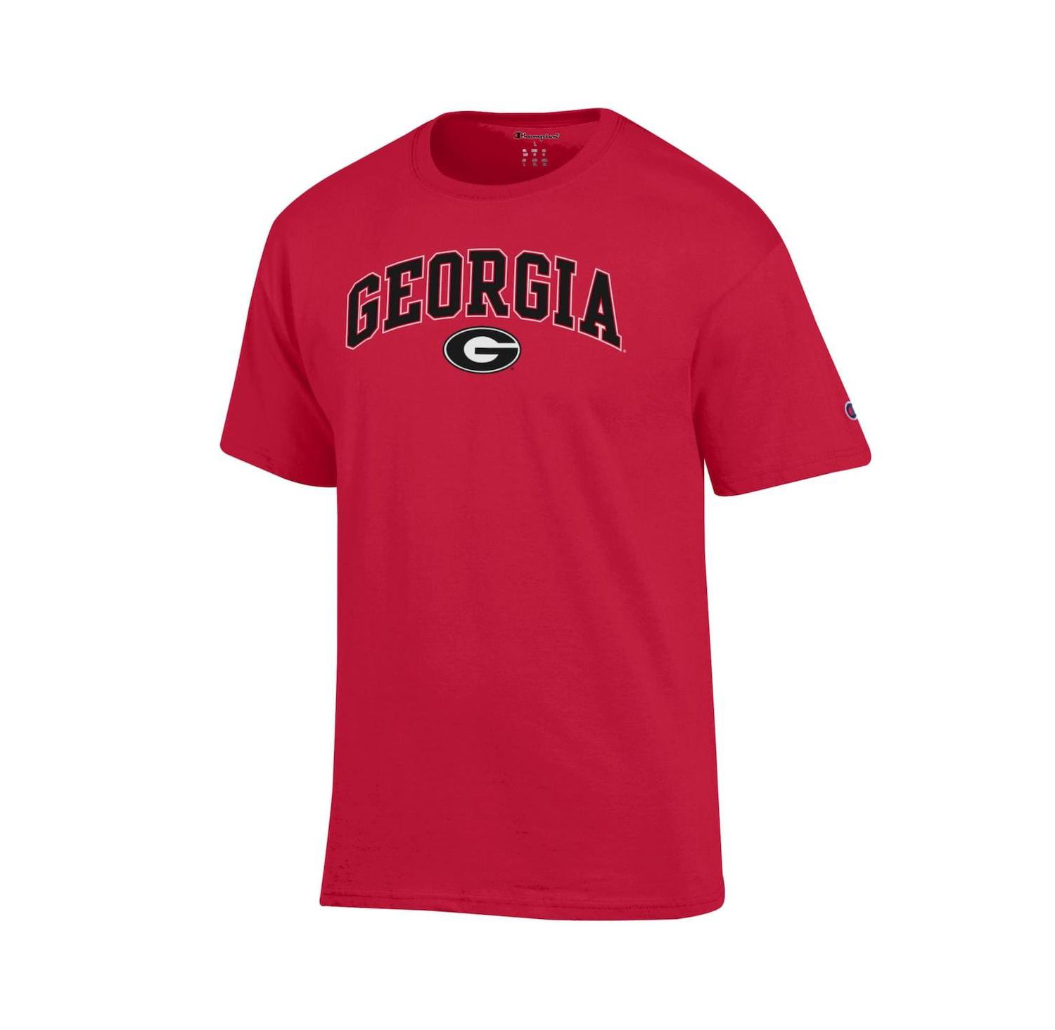 Men's Red Georgia Bulldogs Arch Over Logo T-Shirt
