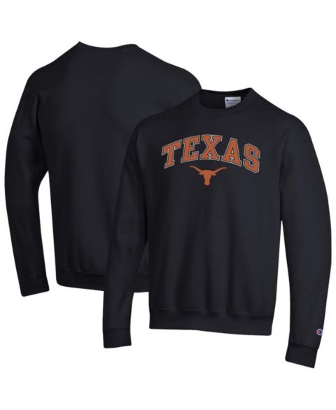 Мужская толстовка Champion Texas Orange Texas Longhorns Arch Over Logo Pullover, цвет: Чёрный