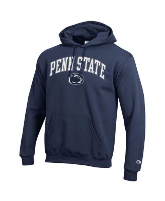 Флисовый пуловер с капюшоном и выгнутым логотипом Champion's Men's Navy Penn State Nittany Lions