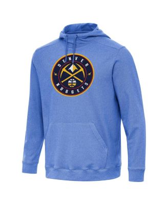 Antigua - Men's Heather Blue Denver Nuggets Cloud Pullover Hoodie