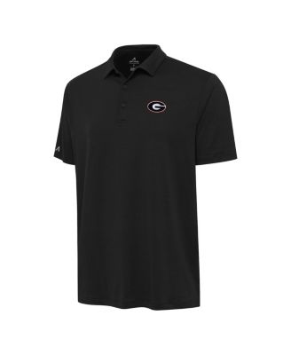 Antigua Mens Black Georgia Bulldogs Reprocess Polo Shirt 15190₽