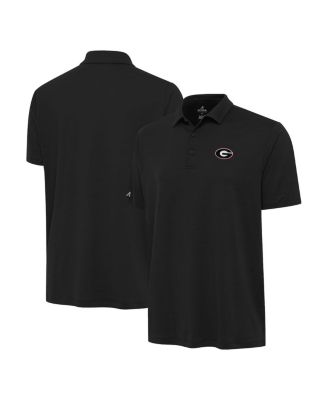 Antigua - Men's Black Georgia Bulldogs Reprocess Polo Shirt