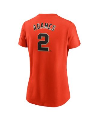 Women's Willy Adames Orange San Francisco Giants Fuse Name Number T-Shirt