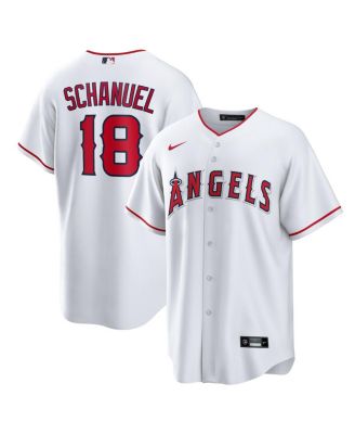 Nike - Men's Nolan Schanuel White Los Angeles Angels Home Replica Jersey