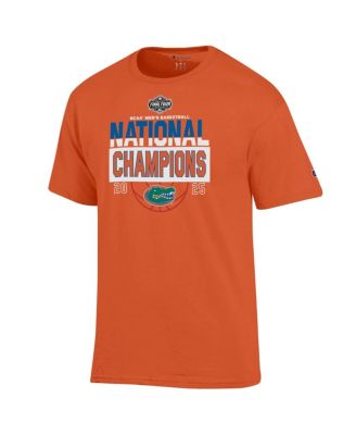 Мужская футболка Champion's Orange Florida Gators 2025 NCAA для мужчин, национальных чемпионов по баскетболу