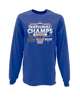 Мужская футболка с длинным рукавом Blue 84 Royal Florida Gators 2025 NCAA для мужчин, национальных чемпионов по баскетболу