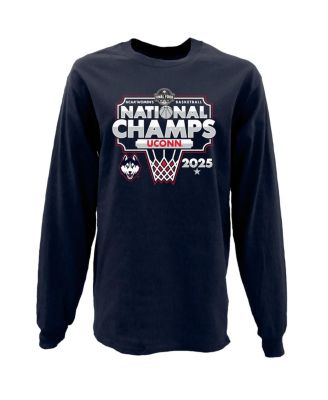 Мужская футболка с длинным рукавом Blue 84 темно-синего цвета UConn Huskies 2025 NCAA Women's Basketball National Champions Bracket с длинным рукавом