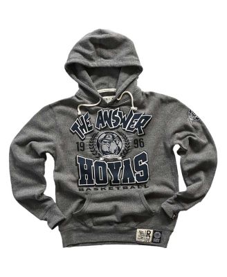 Мужская толстовка-пуловер Allen Iverson Grey Georgetown Hoyas из трехслойной ткани Roots Of Fight от Allen Iverson серого цвета