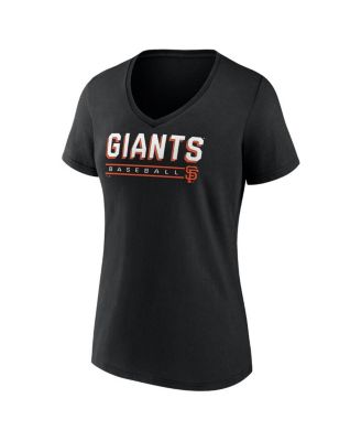 Женская черная футболка Fanatics San Francisco Giants с V-образным вырезом