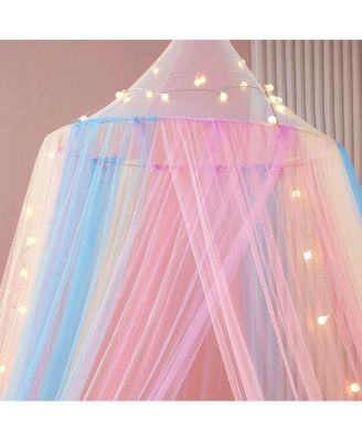Breathable Juvi Princess Rainbow Color Hanging Dome Canopy Tent Curtain Drape