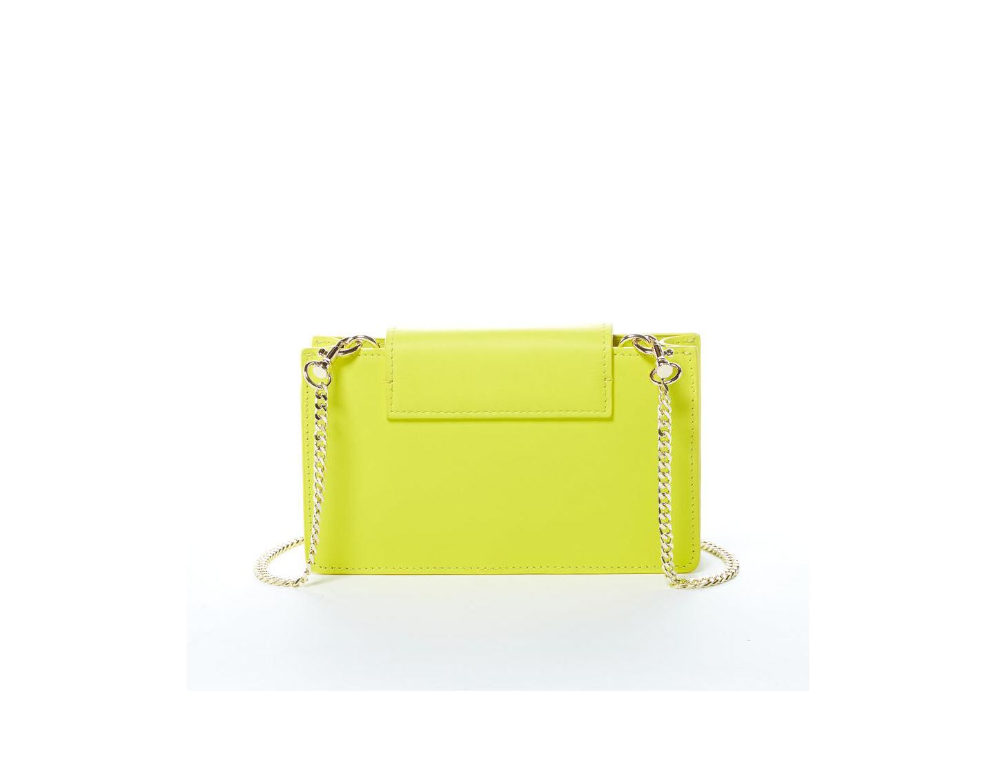 Женская сумка SUSU Bright Yellow Mini Crossbody Purse Chain Strap Leather Wristlet Handbag, цвет: Жёлтый — фото 5