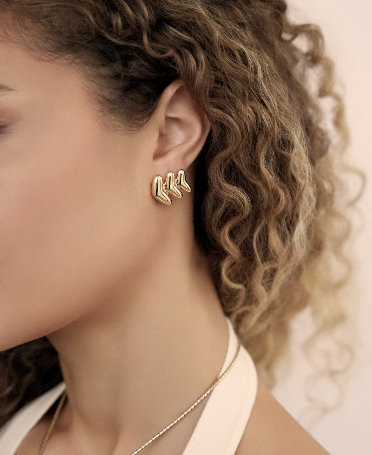 Ettika Metal Moderna Stud Earrings