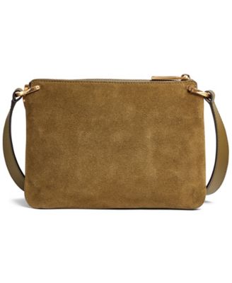 Замшевое кроссбоди Donna Karan New York Glenwood через плечо на молнии с кисточкой