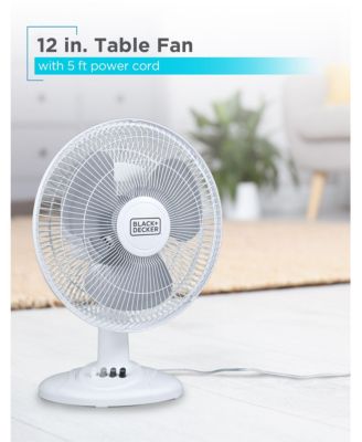 12-inch Desk Fan with 3 Speed Settings, for Home and Office