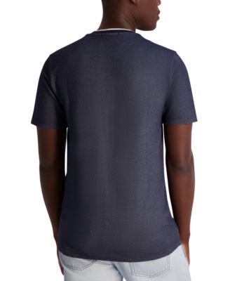 Мужская футболка из фактурного вафельного трикотажа KARL LAGERFELD PARIS